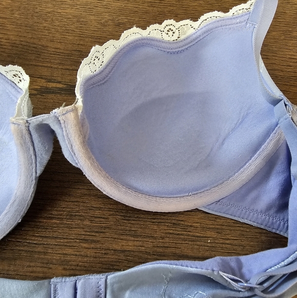 Maidenform Custom Lift Jacquard Bra with Lace Blue Push Up Bra Size Women's - Picture 7 of 10